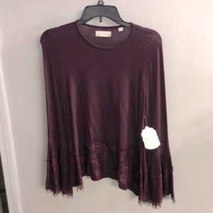 Alter’d State maroon shirt with flared sleeves